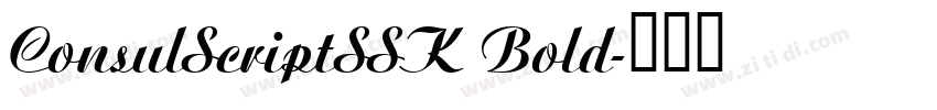 ConsulScriptSSK Bold字体转换 ConsulScriptSSK Bold字体转换